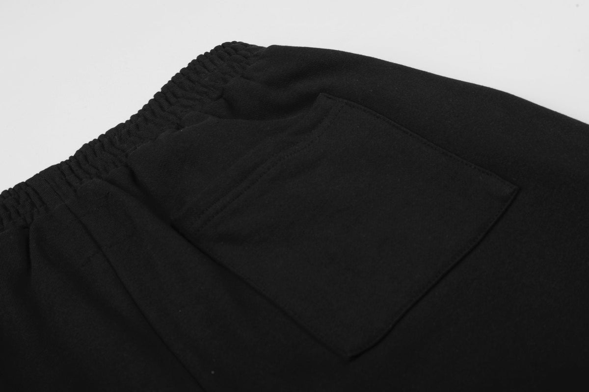 Sp5der Curved Wordmark Raw-Hem Shorts ¡ª detail