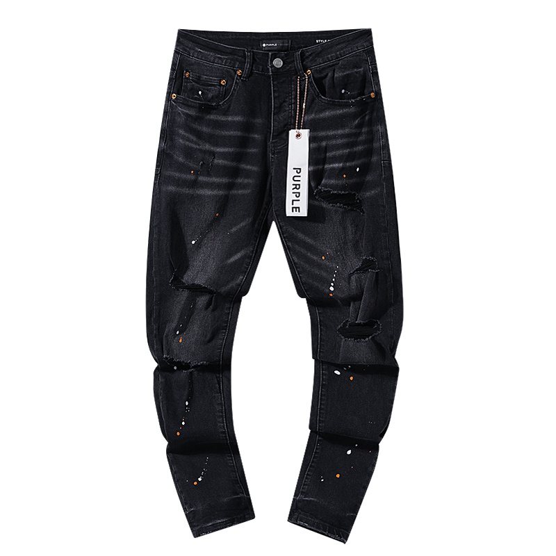 Purple Brand Paint-Splatter Distressed Jeans ¡ª hero