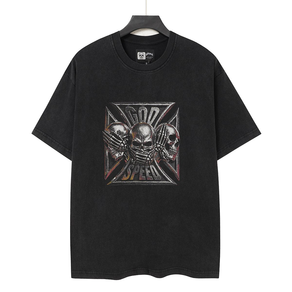Godspeed Out of Many One Skull Graphic T-Shirt ¡ª front