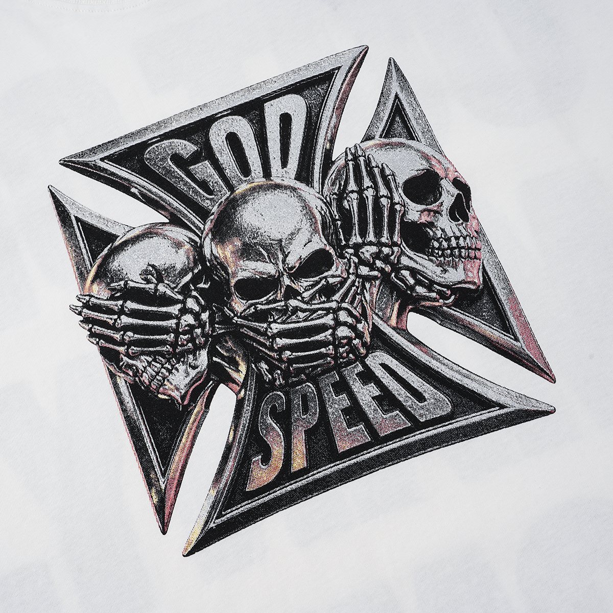 Godspeed Out of Many One Skull Graphic T-Shirt ¡ª detail