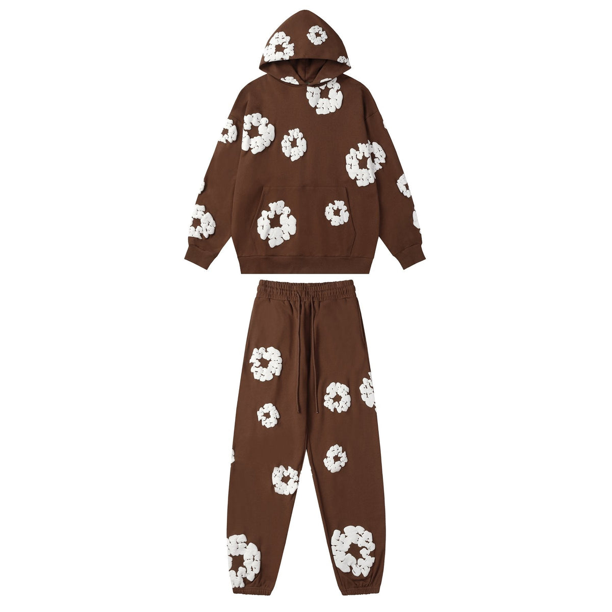 DENIM TEARS Floral Graphic Hoodie & Sweatpants Set ¡ª front