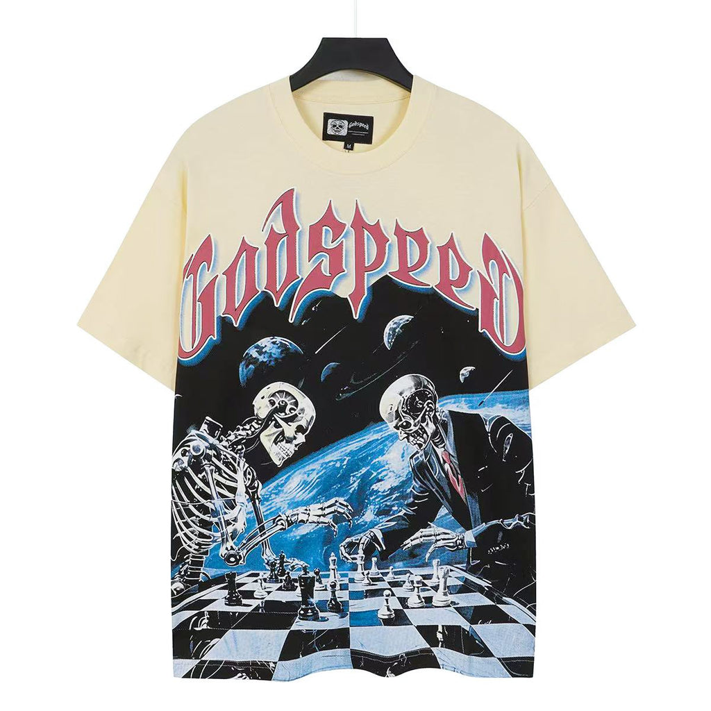Godspeed Skeleton Chess Graphic T-Shirt ¡ª hero
