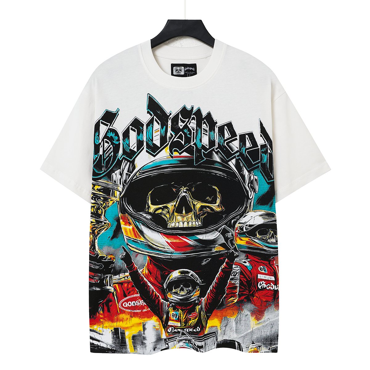 Godspeed Racing Skull Skateboarder Graphic T-Shirt ¡ª hero