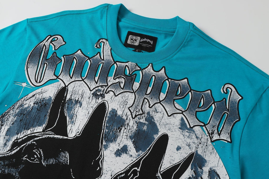 Godspeed Doberman Moon Graphic T-Shirt ¡ª detail