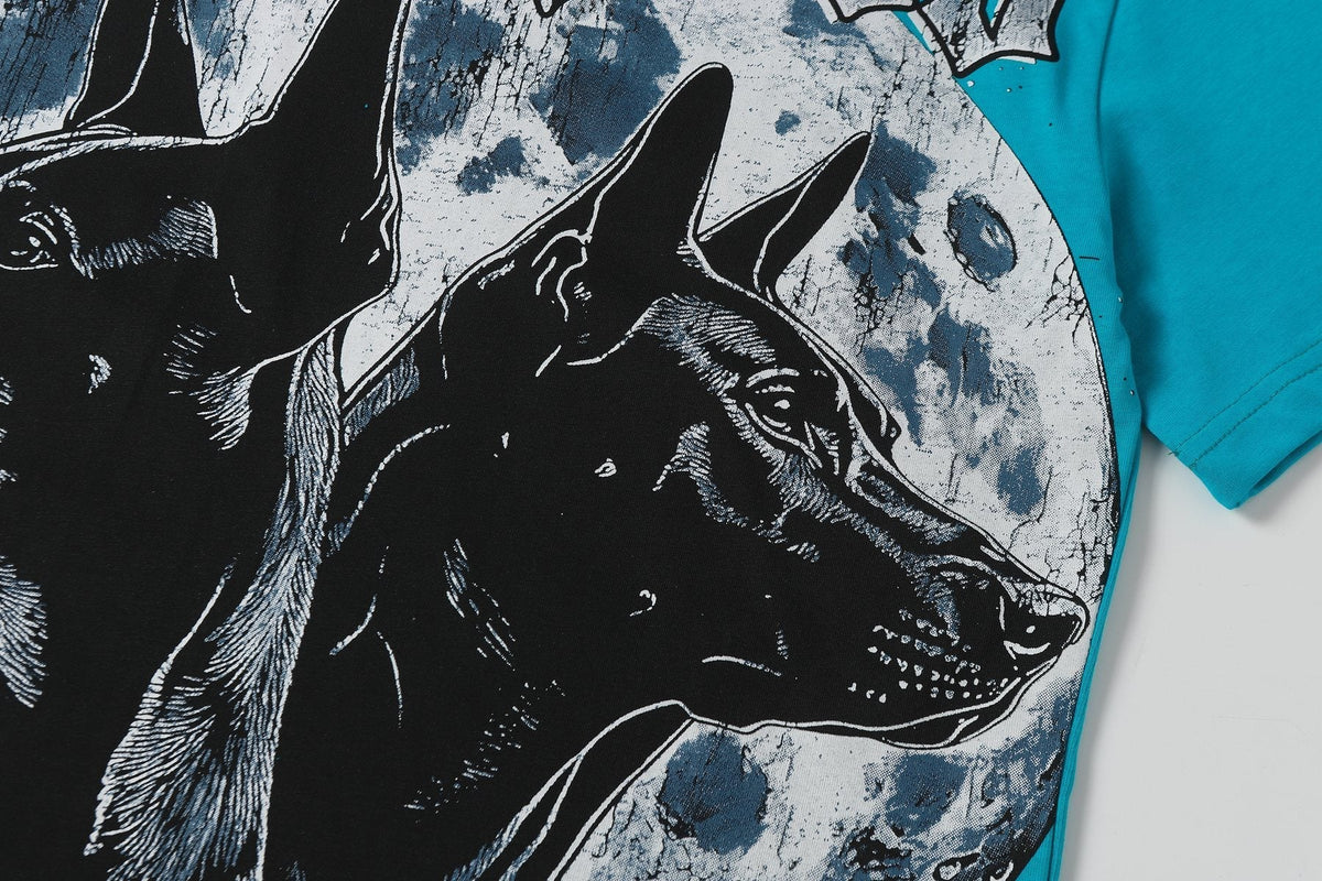 Godspeed Doberman Moon Graphic T-Shirt ¡ª detail