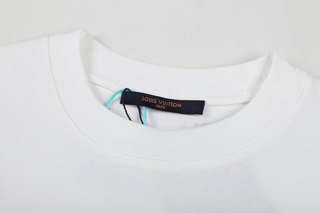 Supreme LV-Style Graffiti Graphic Short-Sleeve T-Shirt ¡ª neck_label