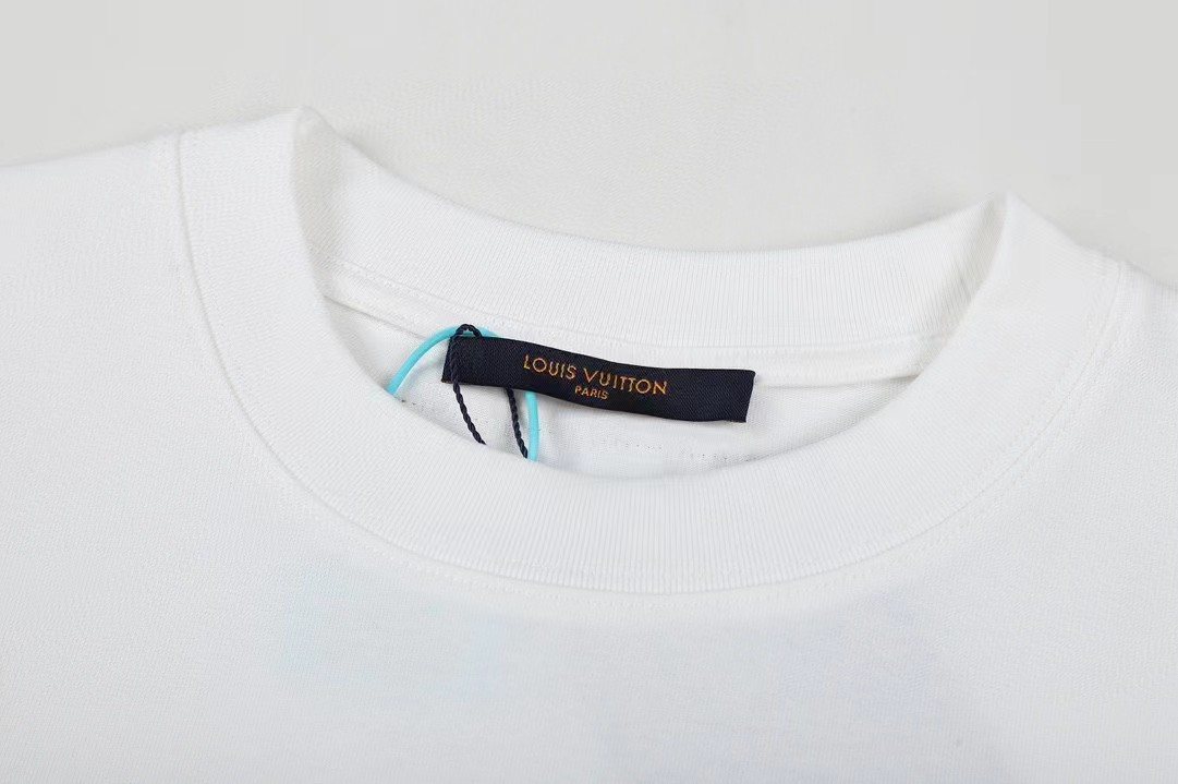 Supreme LV-Style Graffiti Graphic Short-Sleeve T-Shirt ¡ª neck_label