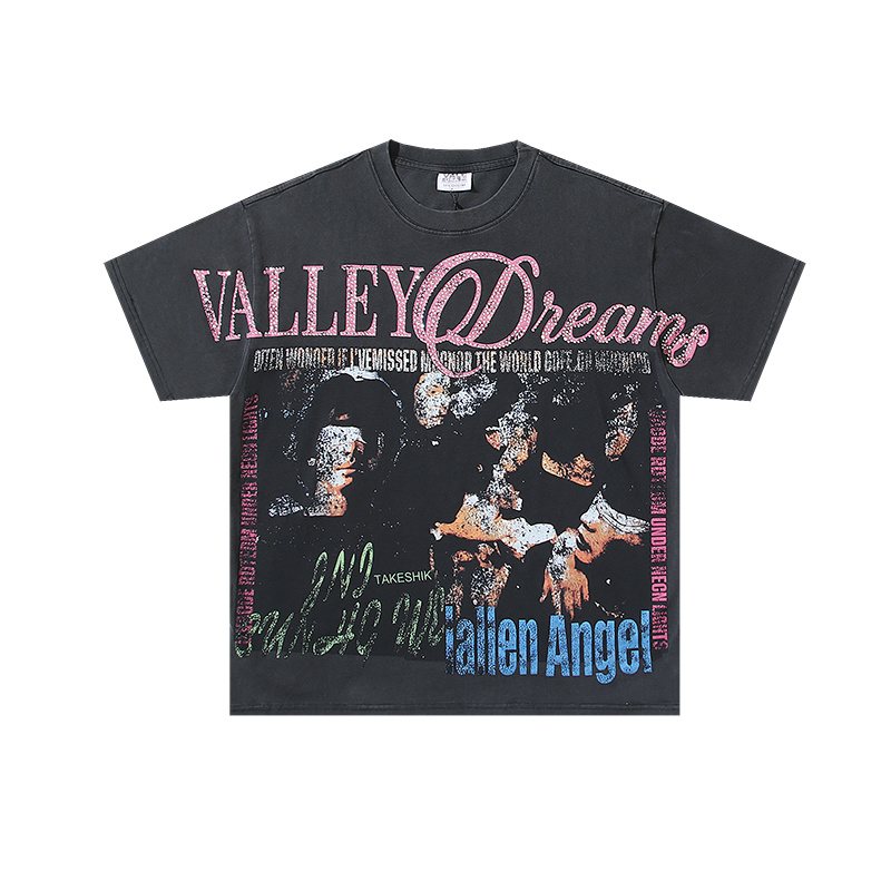 VALE USA Fallen Angel Rhinestone Graphic T-Shirt ¡ª hero