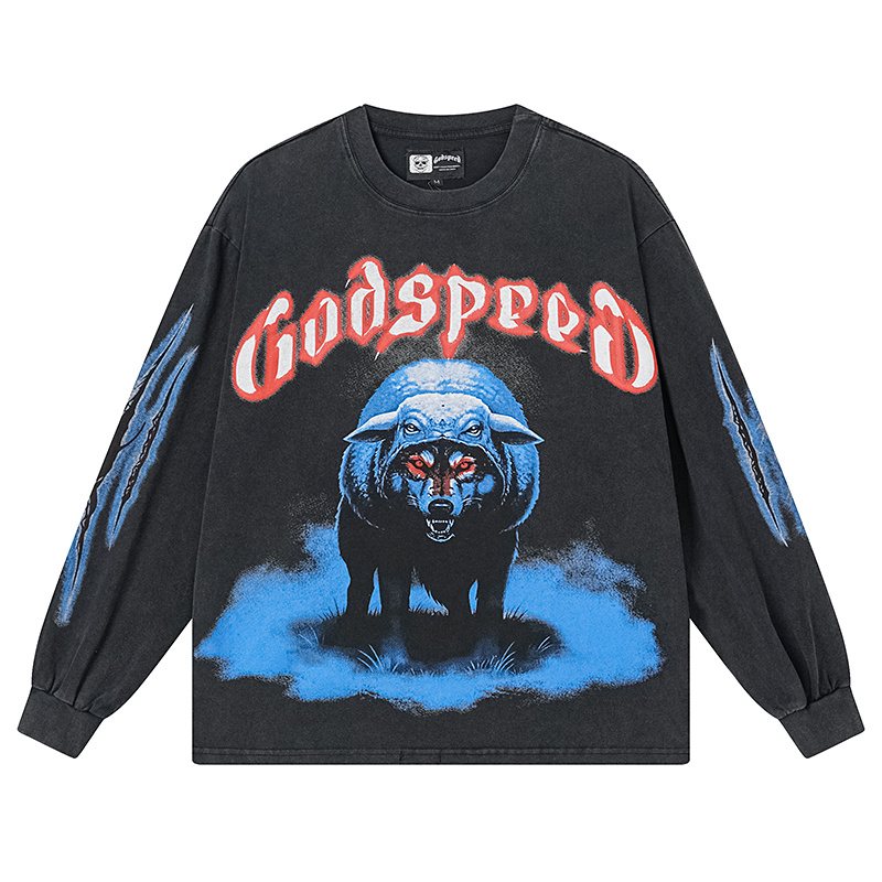 Godspeed Bear Graphic Long-Sleeve T-Shirt ¡ª hero