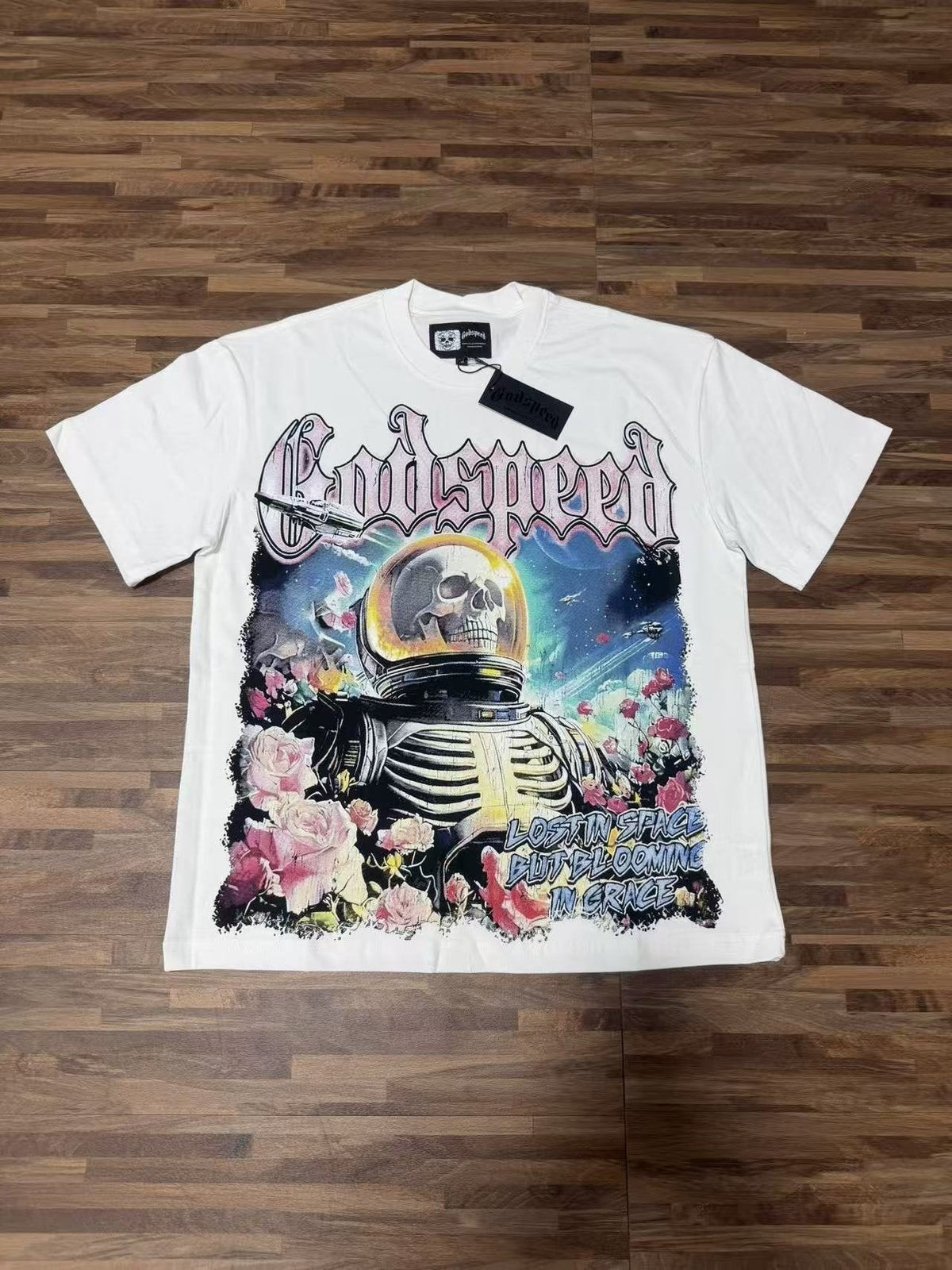 Godspeed Astronaut Floral Graphic T-Shirt ¡ª context