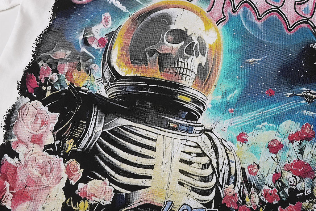 Godspeed Astronaut Floral Graphic T-Shirt ¡ª detail