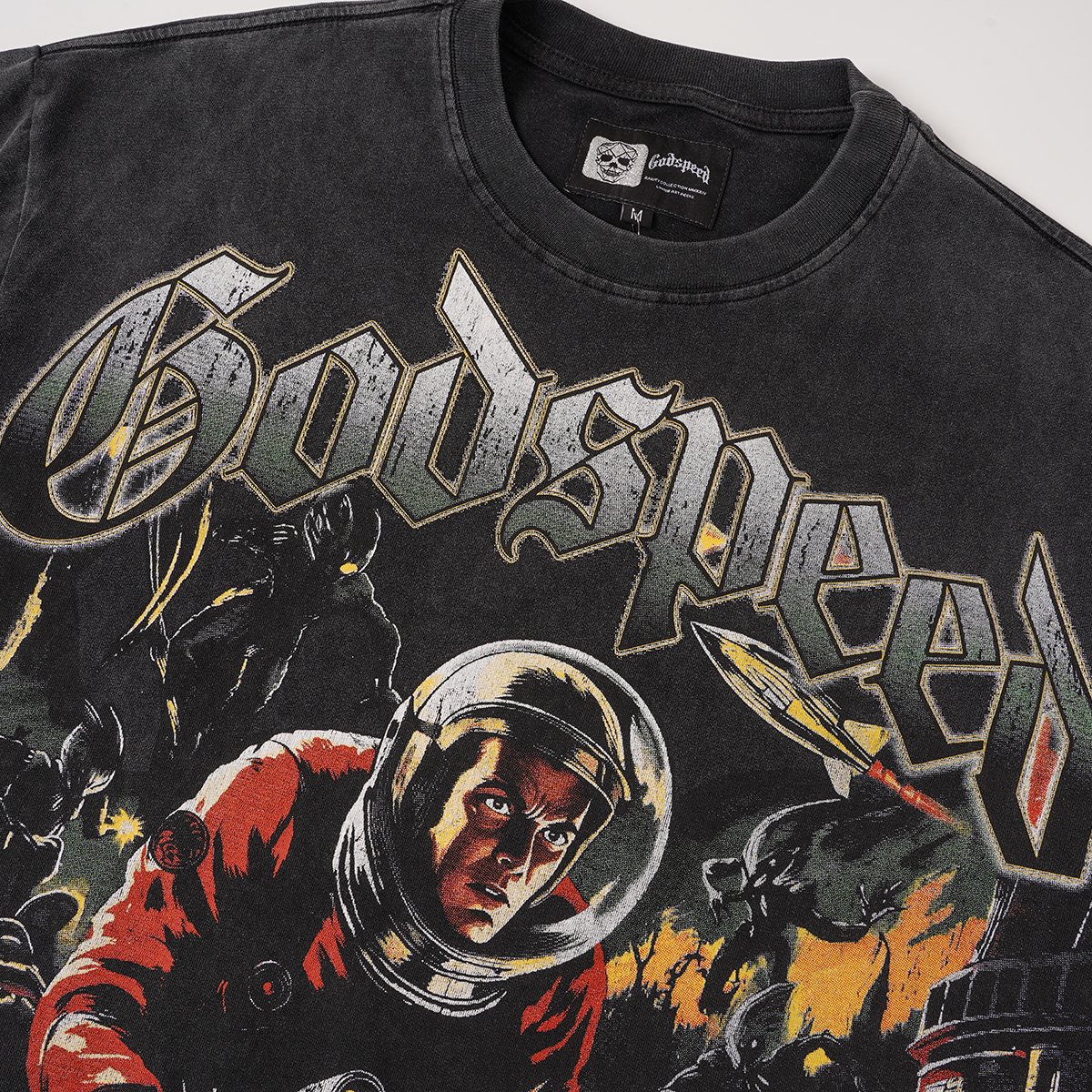 Godspeed Astronaut Sun-Eye Graphic T-Shirt ¡ª detail