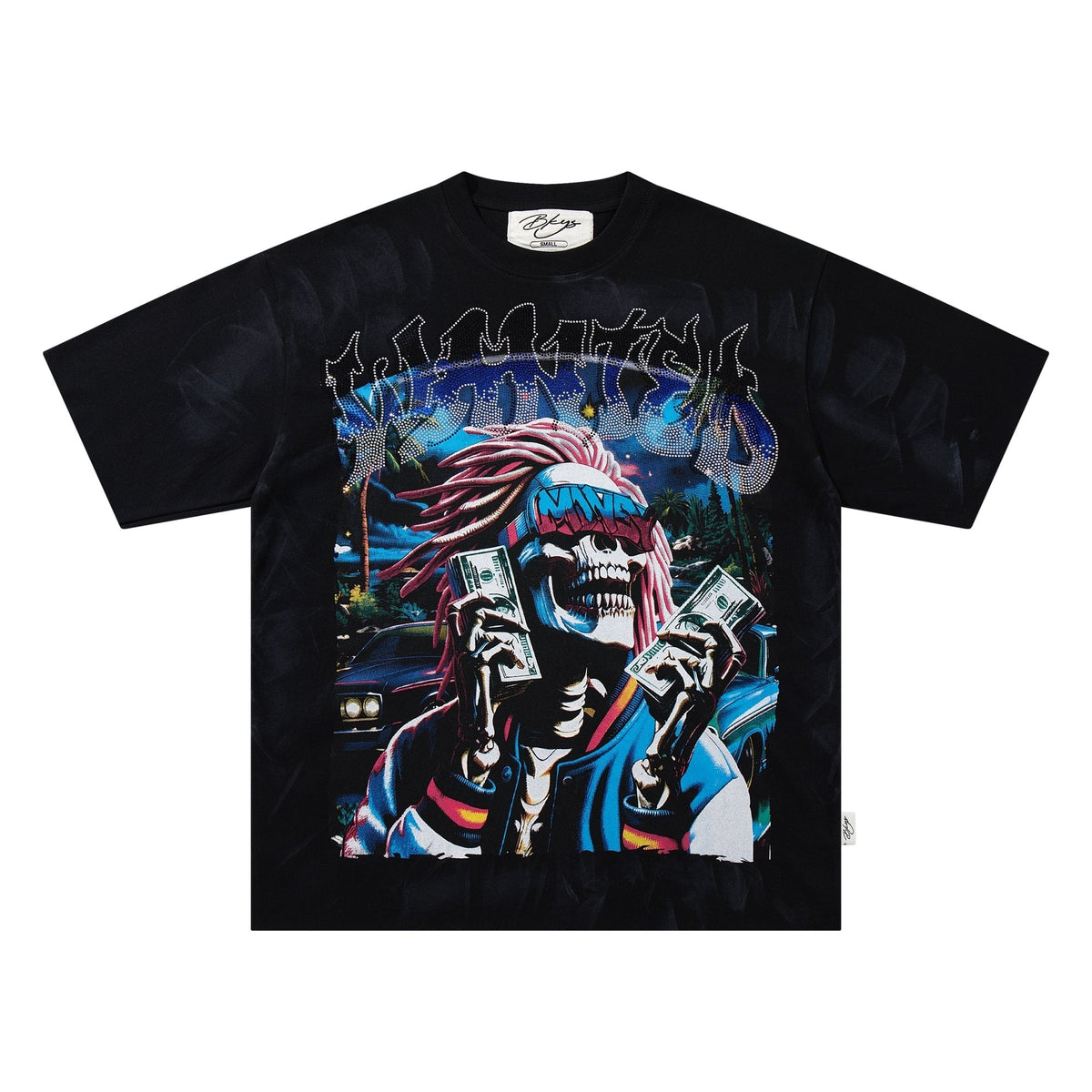 BKYS Revival Rich Death Rhinestone Graphic T-Shirt ¡ª hero