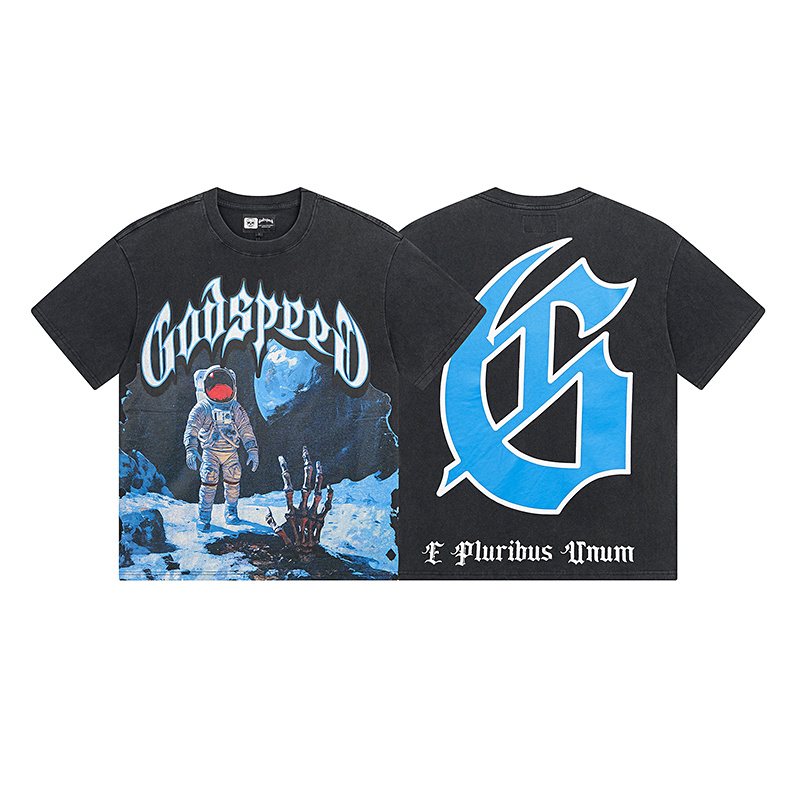 Godspeed Astronaut Moon Graphic T-Shirt ¡ª hero