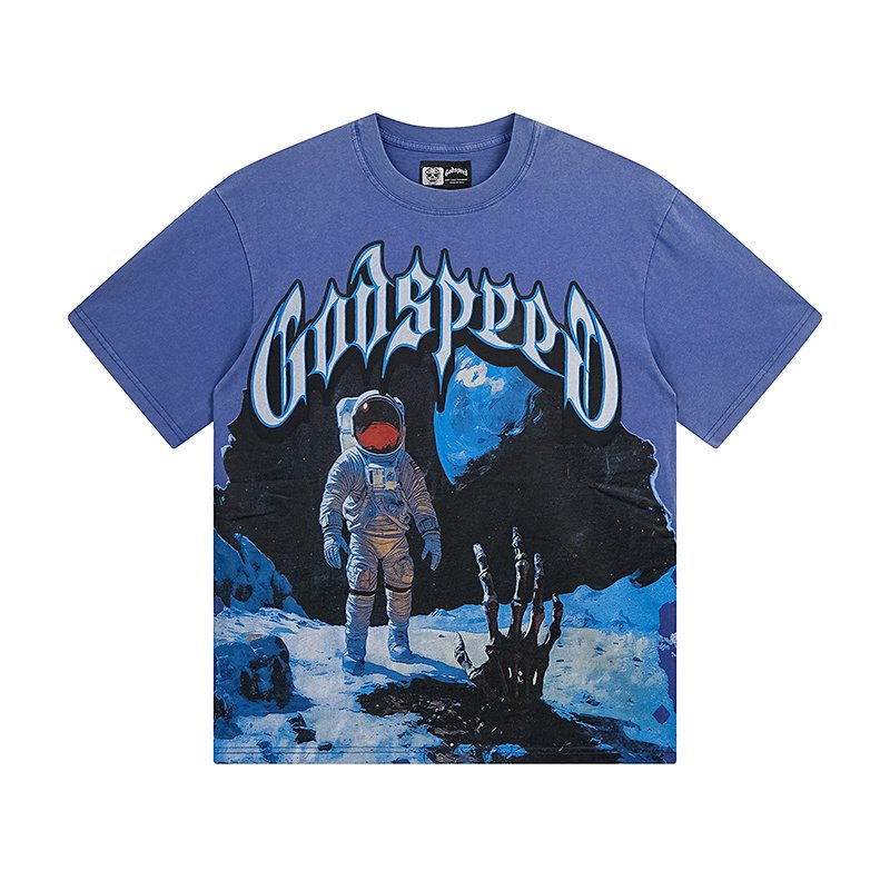 Godspeed Astronaut Moon Graphic T-Shirt ¡ª hero