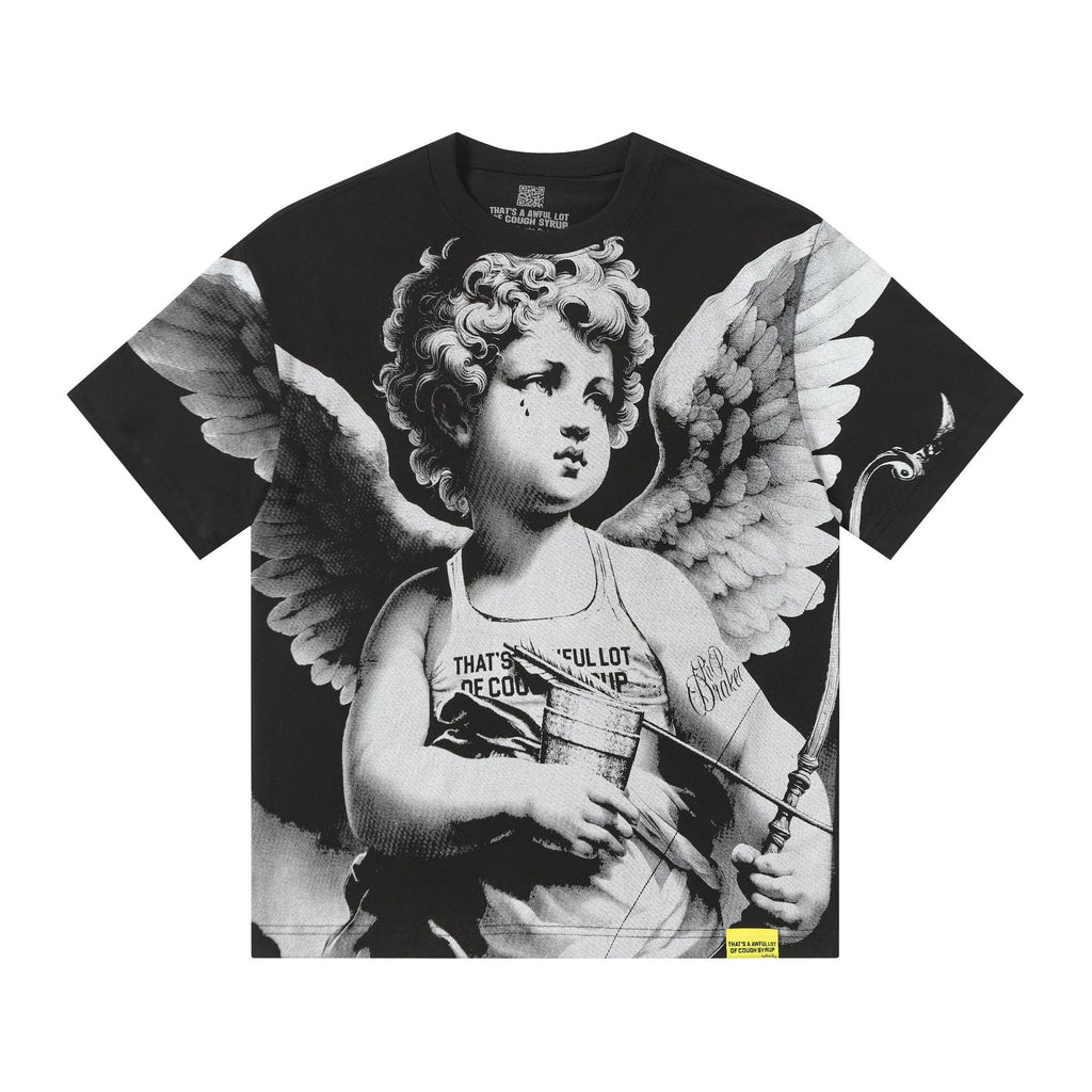THAT'S A AWFUL LOT OF COUGH SYRUP Angel Gothic Text Graphic T-Shirt ¡ª hero