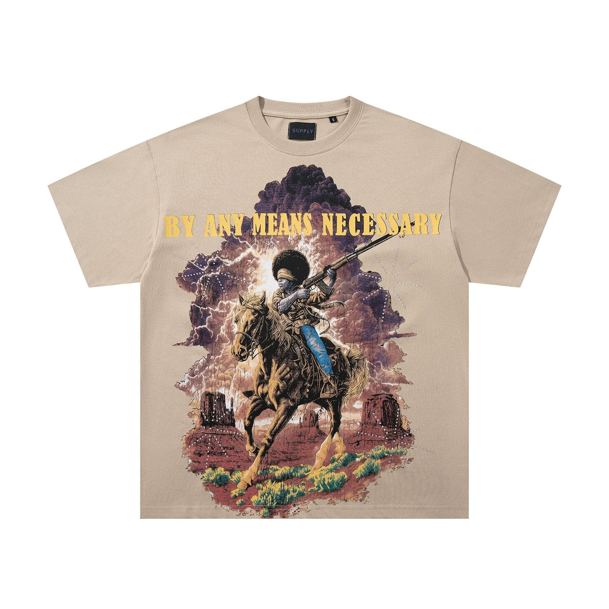 SUPPLY TEE By Any Means Necessary Western Rider Graphic T-Shirt ¡ª hero