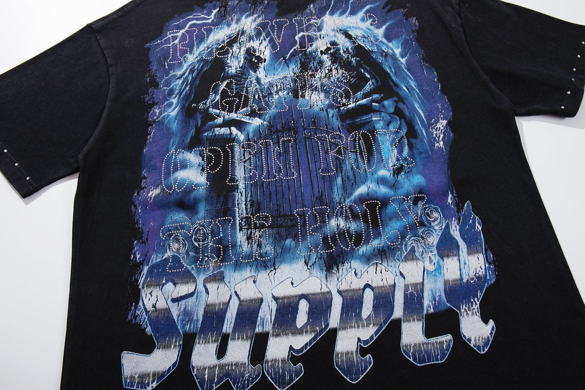 SUPPLY TEE Holy Spirit Rhinestone Graphic T-Shirt ¡ª detail