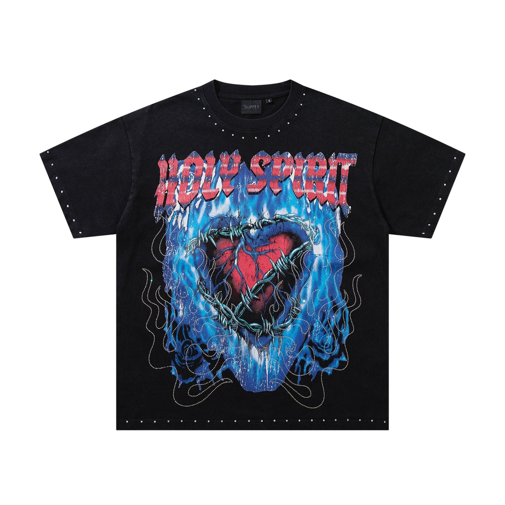 SUPPLY TEE Holy Spirit Rhinestone Graphic T-Shirt ¡ª hero