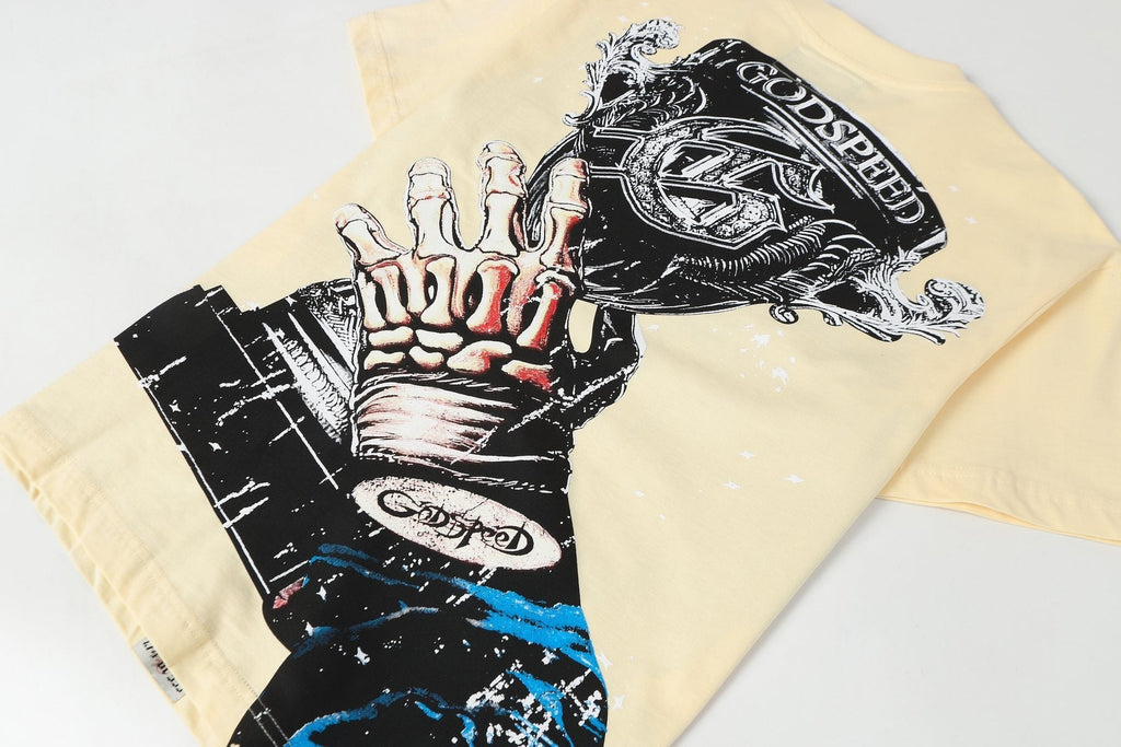 Godspeed Racing Skull Graphic T-Shirt ¡ª detail