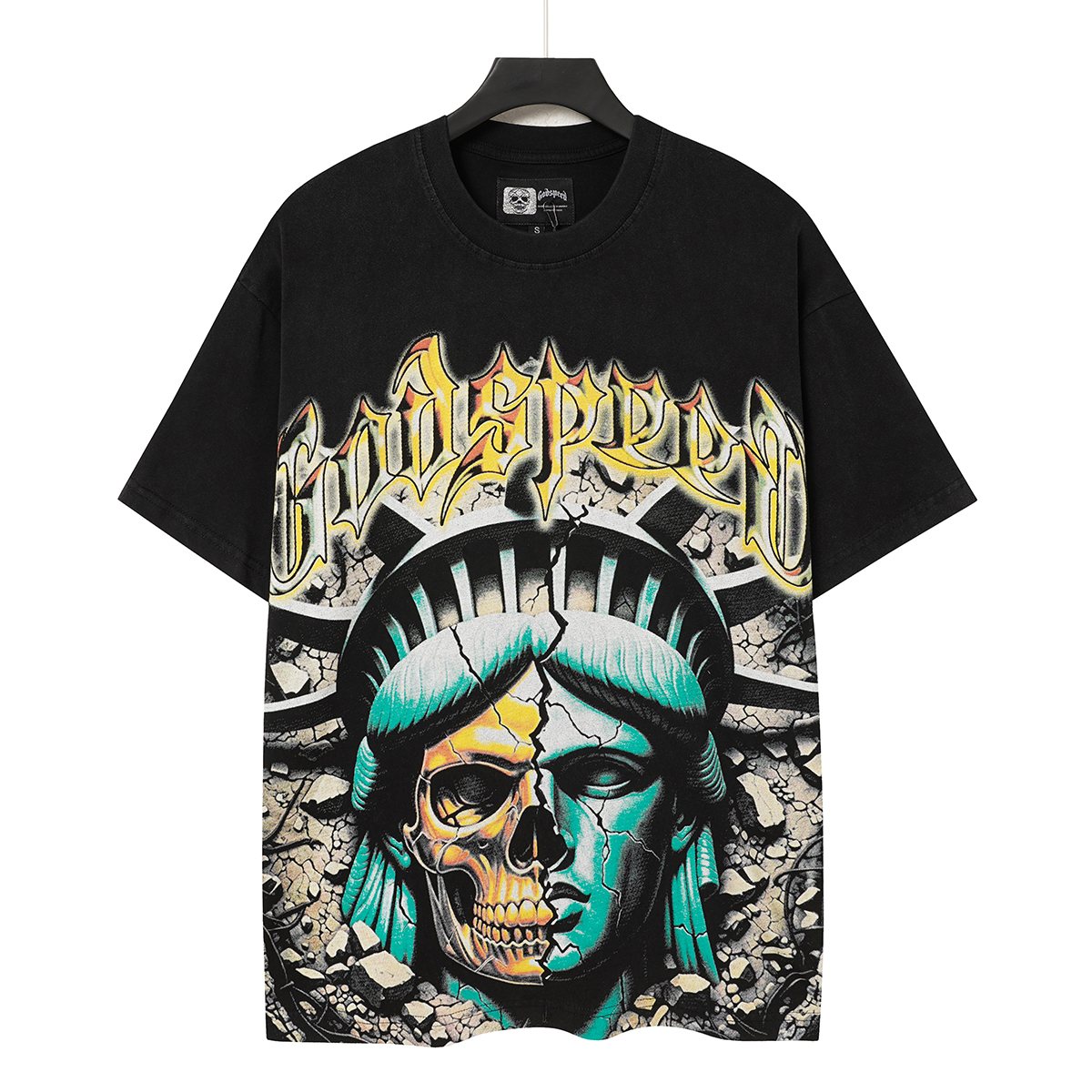 Godspeed Out of Many One Liberty Skull Graphic T-Shirt ¡ª hero