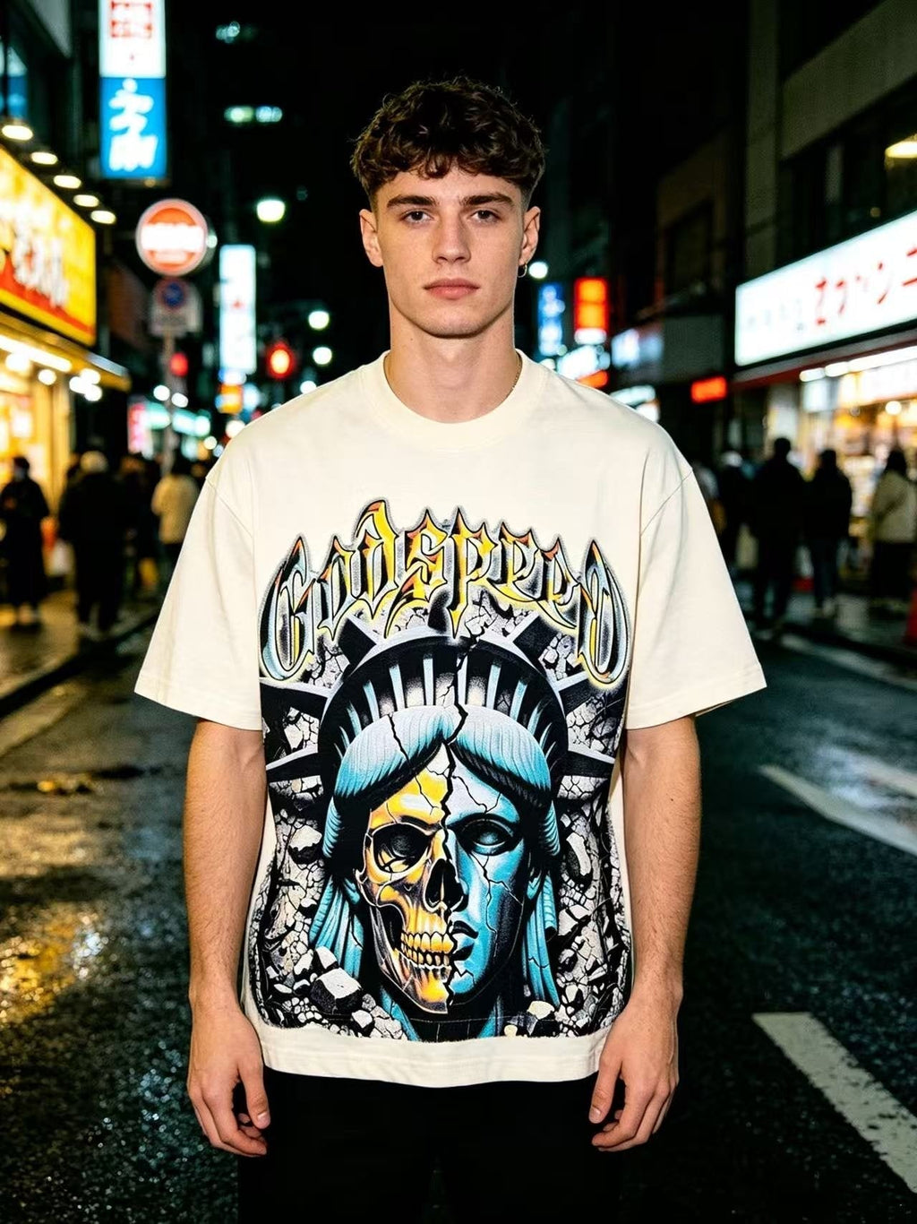 Godspeed Out of Many One Liberty Skull Graphic T-Shirt ¡ª context