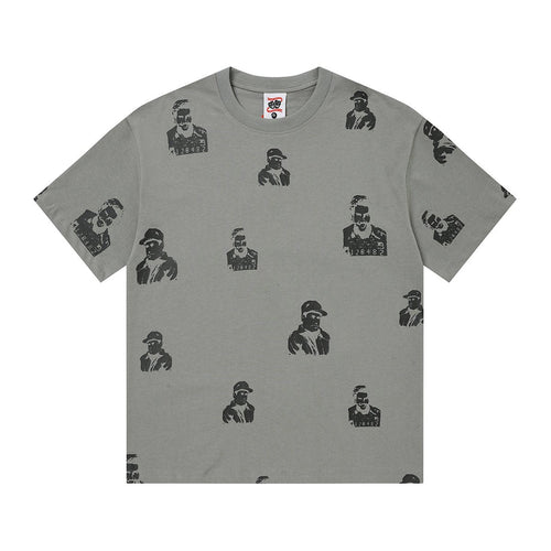 ASAALL All-Over Portrait Graphic Short-Sleeve T-Shirt ¡ª front