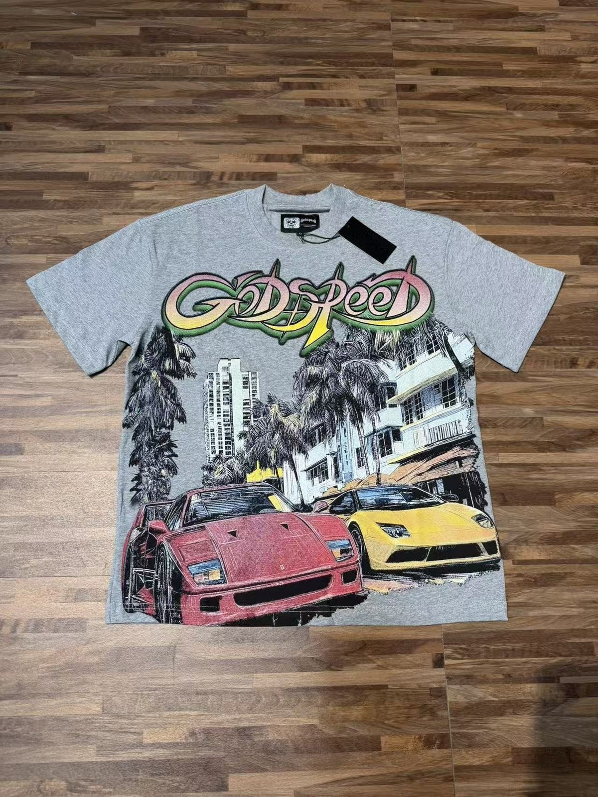 Godspeed Car City G-Back Graphic T-Shirt ¡ª front