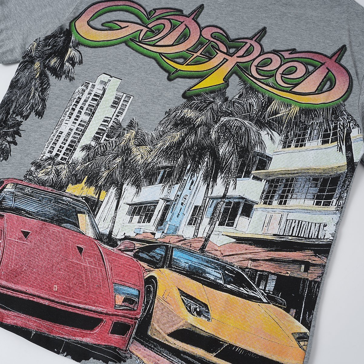 Godspeed Car City G-Back Graphic T-Shirt ¡ª detail