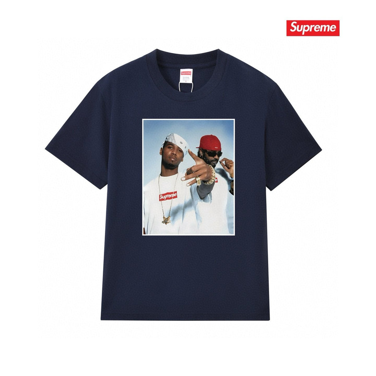 Supreme Two-Person Photo Graphic T-Shirt ¡ª front
