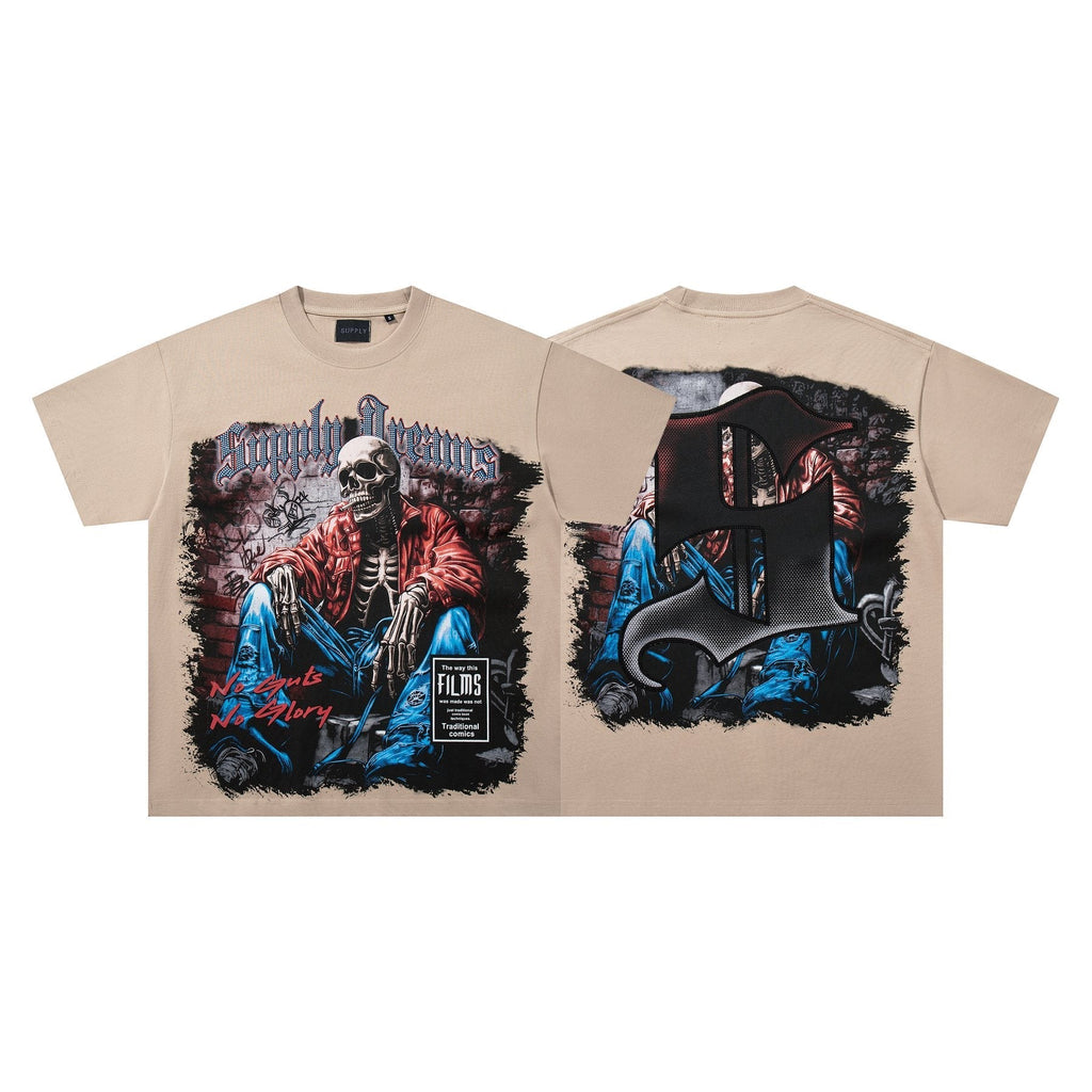 SUPPLY TEE Skeleton Graphic Short-Sleeve T-Shirt ¡ª hero
