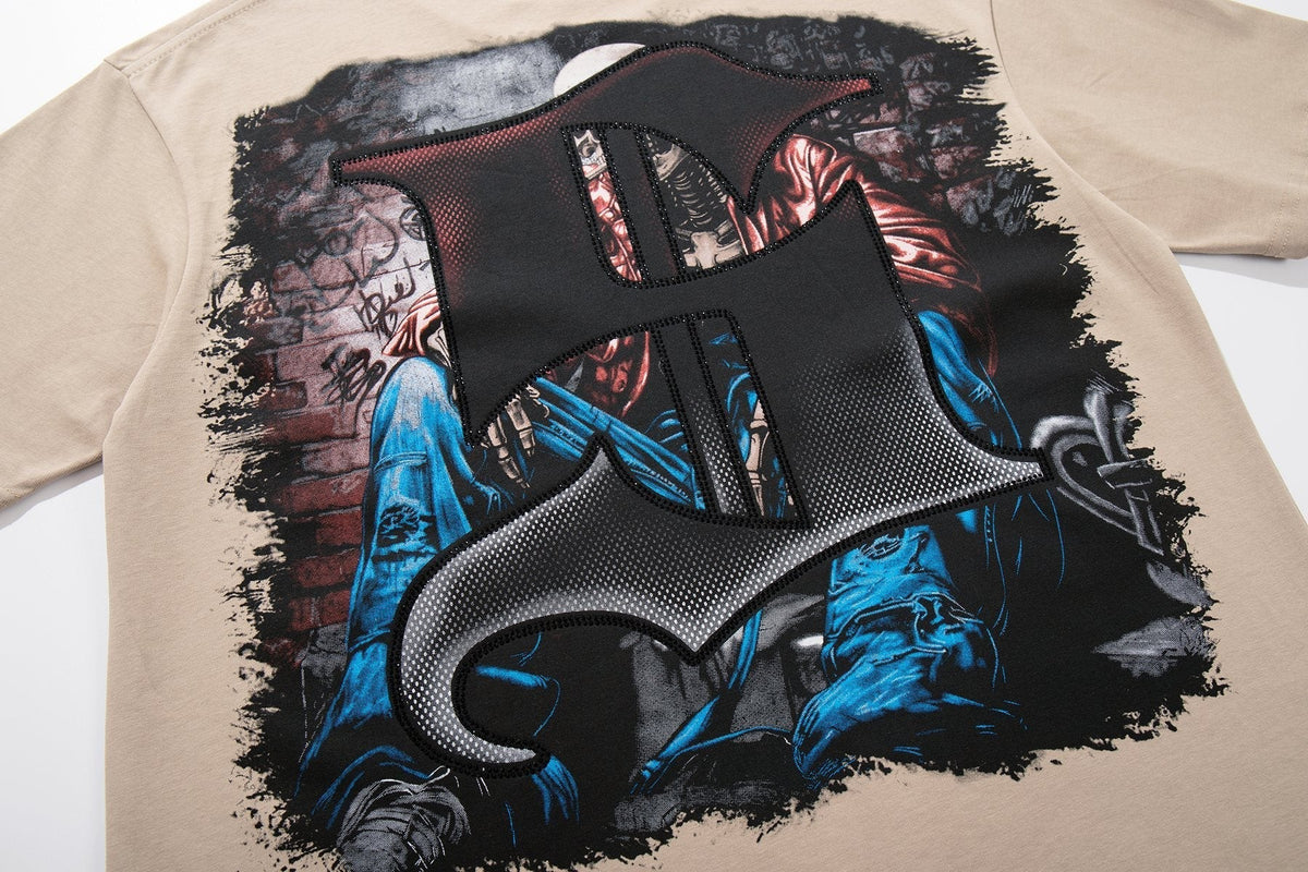 SUPPLY TEE Skeleton Graphic Short-Sleeve T-Shirt ¡ª detail