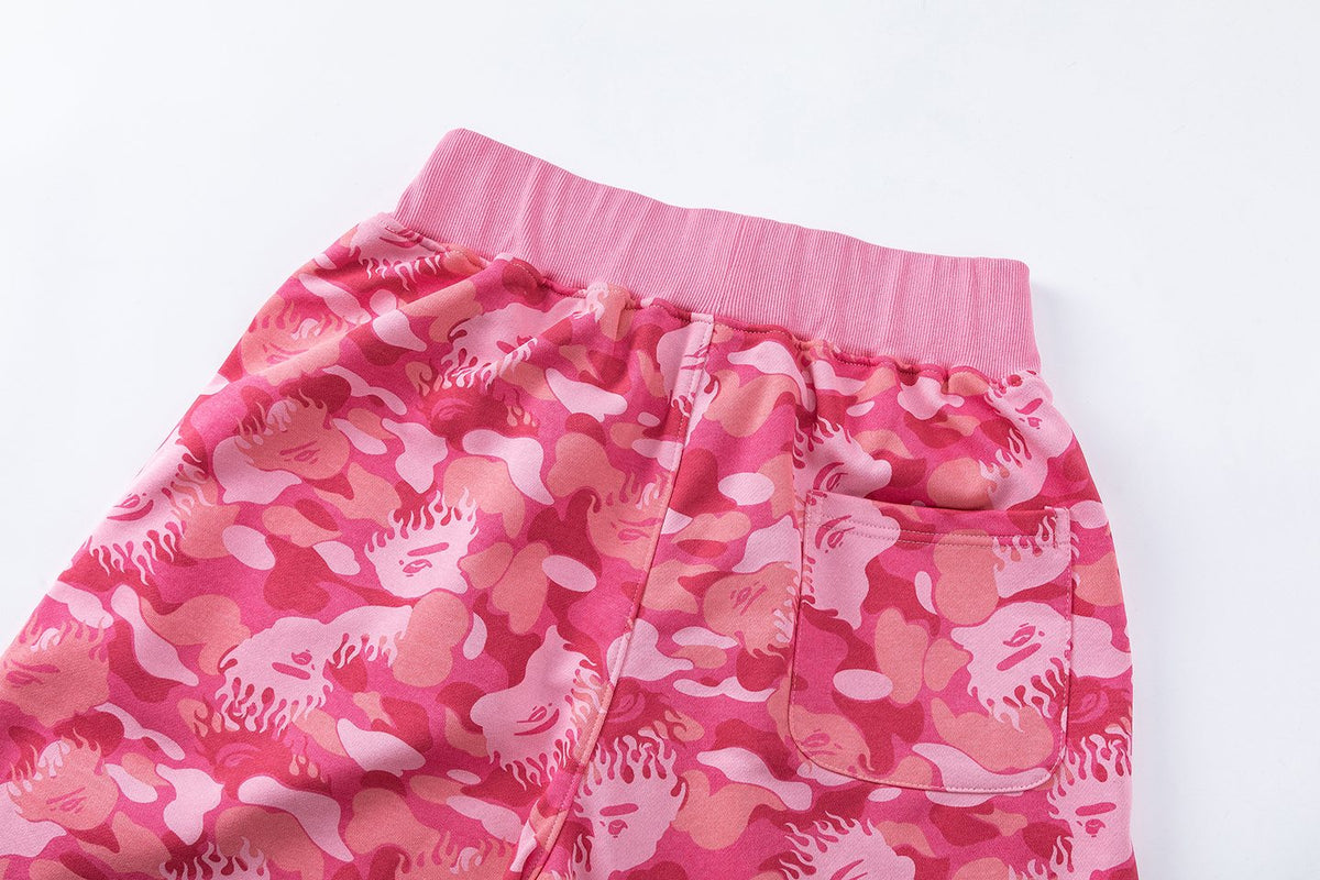 BAPE Camouflage Ape-Head Graphic Shorts ¡ª detail