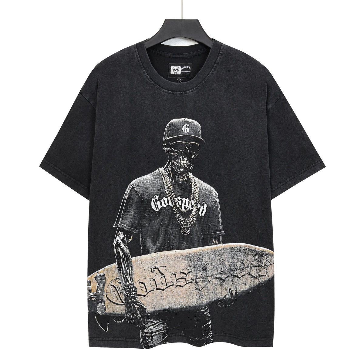 Godspeed Skull Surfer Graphic T-Shirt ¡ª hero