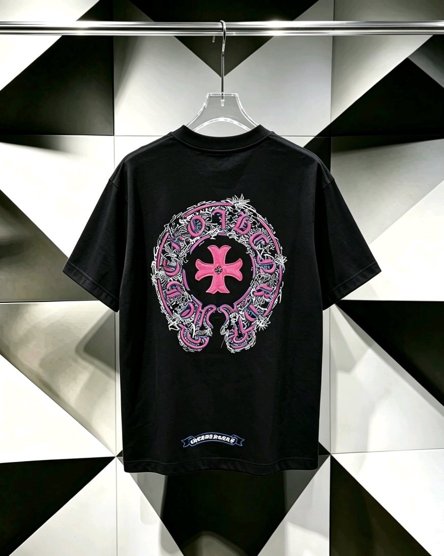 Chrome Hearts Circular Cross Floral Graphic T-Shirt ¡ª back