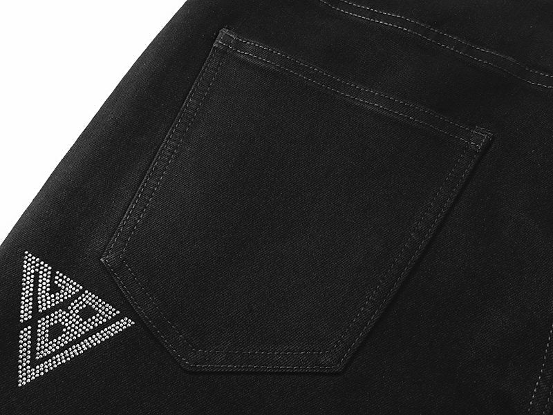 VALABASAS Rhinestone Triangle Jeans ¡ª detail