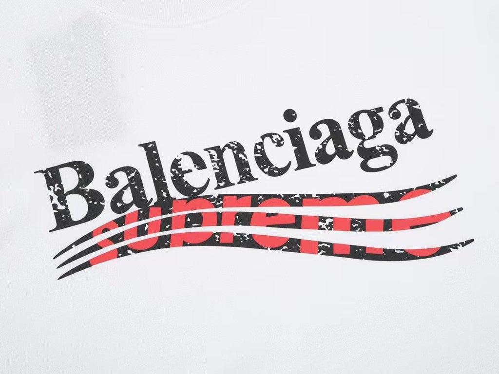 Supreme Balenciaga-Style Wave Graphic T-Shirt ¡ª detail