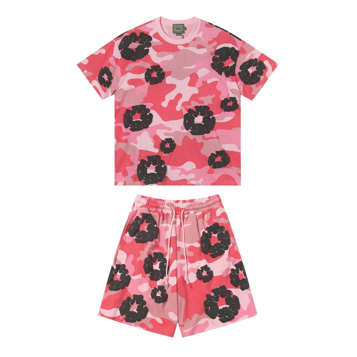 DENIM TEARS Cotton Flower Camo Short-Sleeve Set ¡ª front