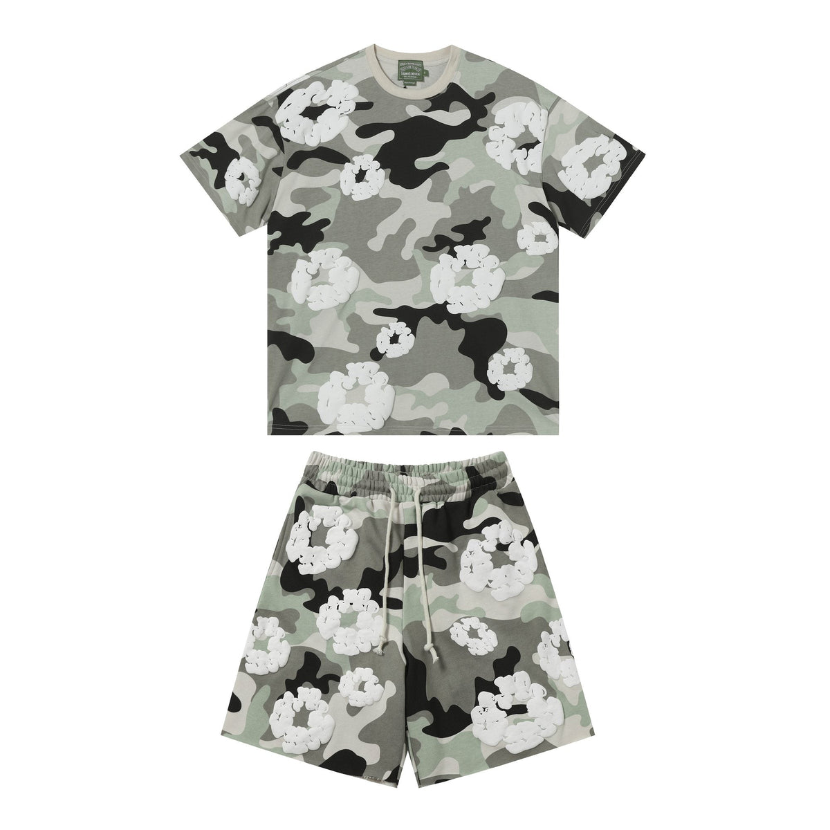 DENIM TEARS Floral Camo T-Shirt & Shorts Set ¡ª hero