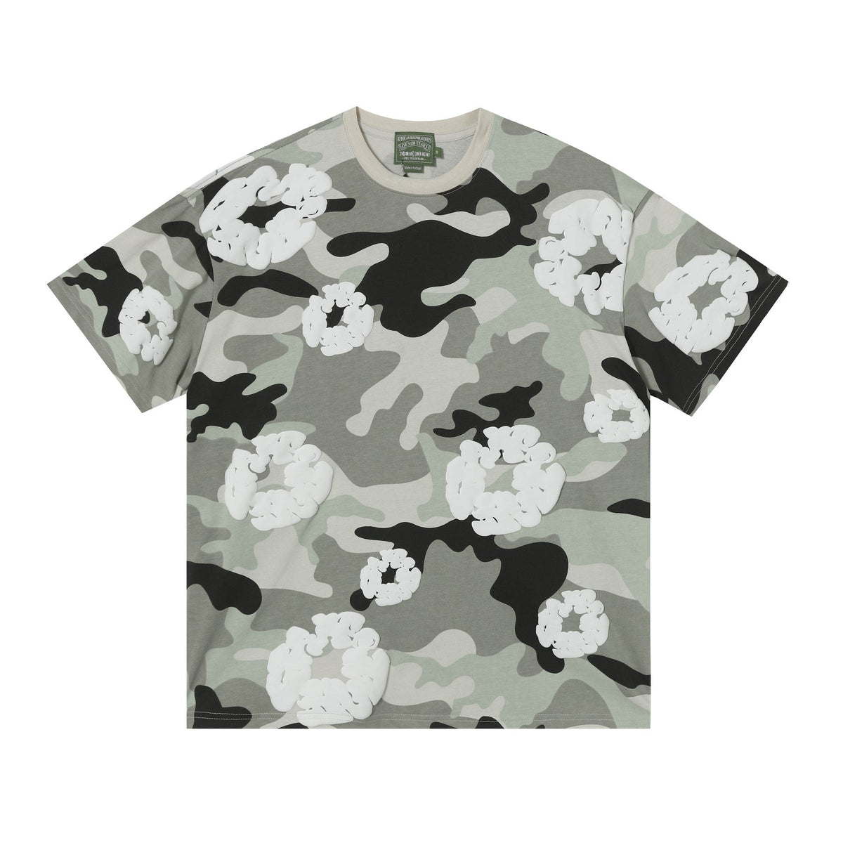 DENIM TEARS Floral Camo T-Shirt & Shorts Set ¡ª front