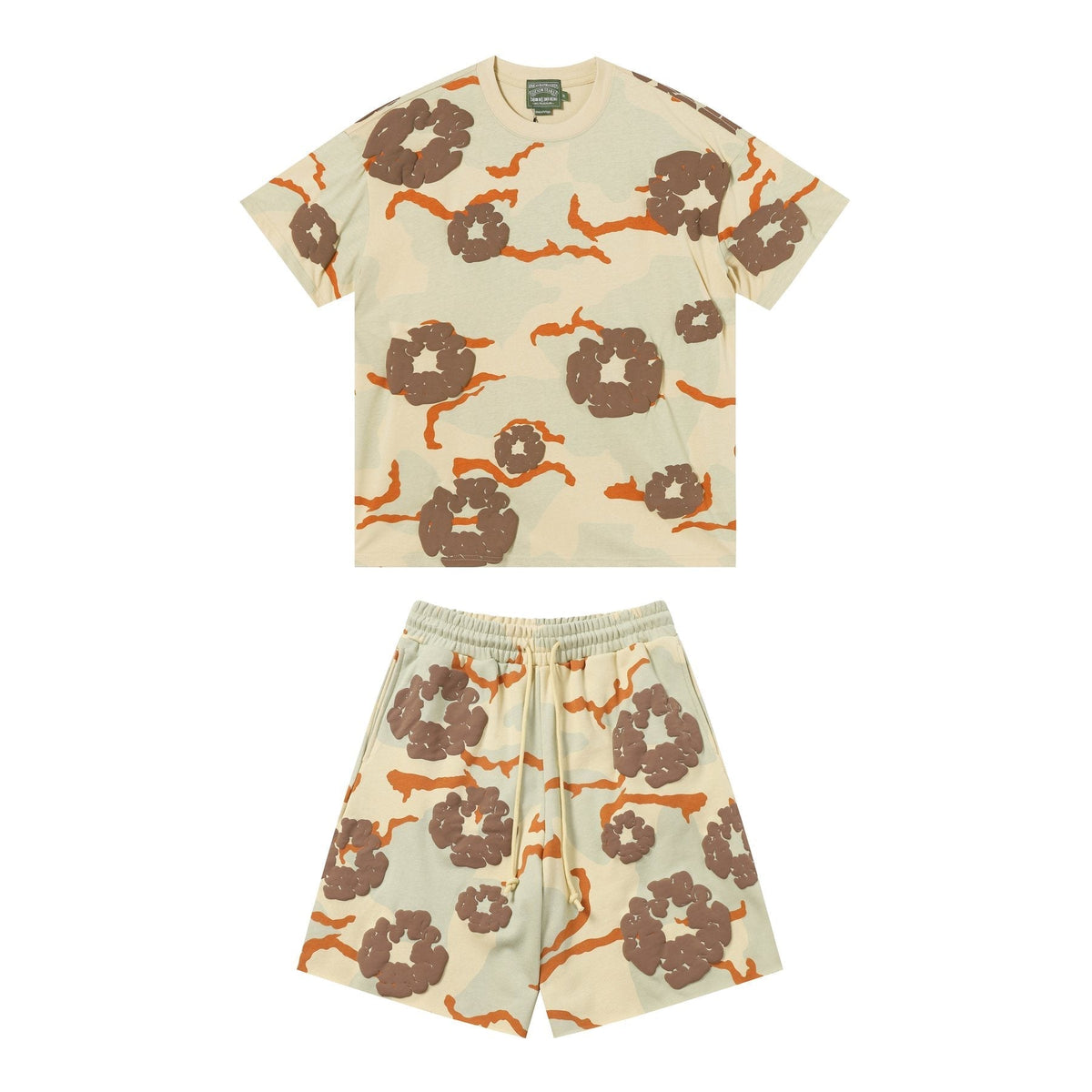 DENIM TEARS Cotton Flower Camo Short-Sleeve Set ¡ª front