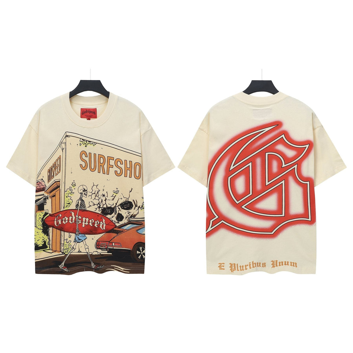 Godspeed Surfshop Street Scene Graphic T-Shirt ¡ª hero