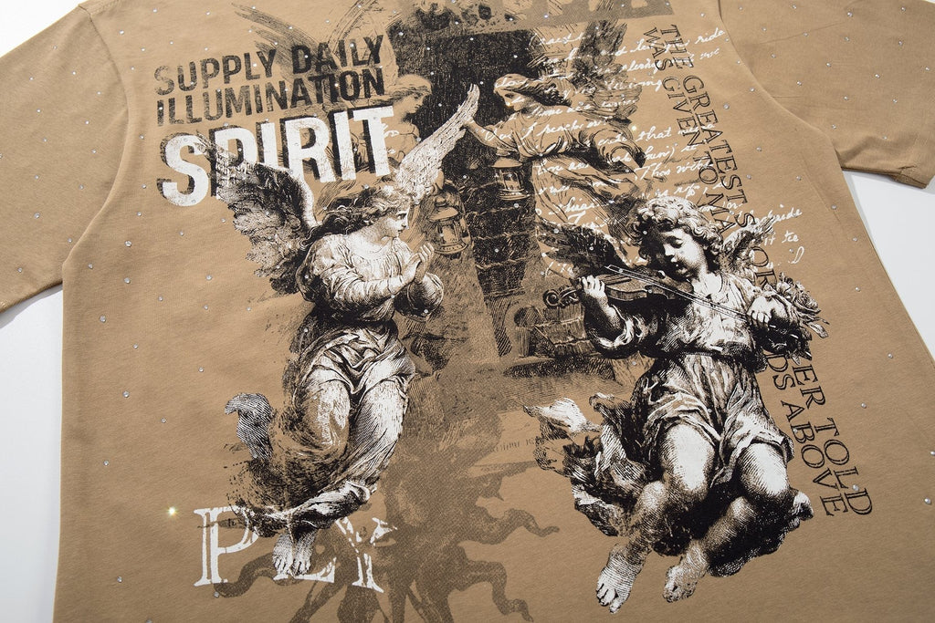 SUPPLY TEE Spirit Angel Embellished Graphic T-Shirt ¡ª detail