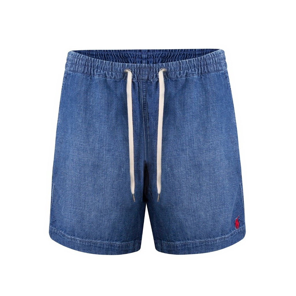 Test2-Ralph Lauren Washed Blue Drawstring Denim Shorts ¡ª hero