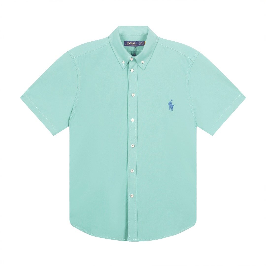 Test2-Ralph Lauren Oxford Short-Sleeve Button-Front Shirt ¡ª front