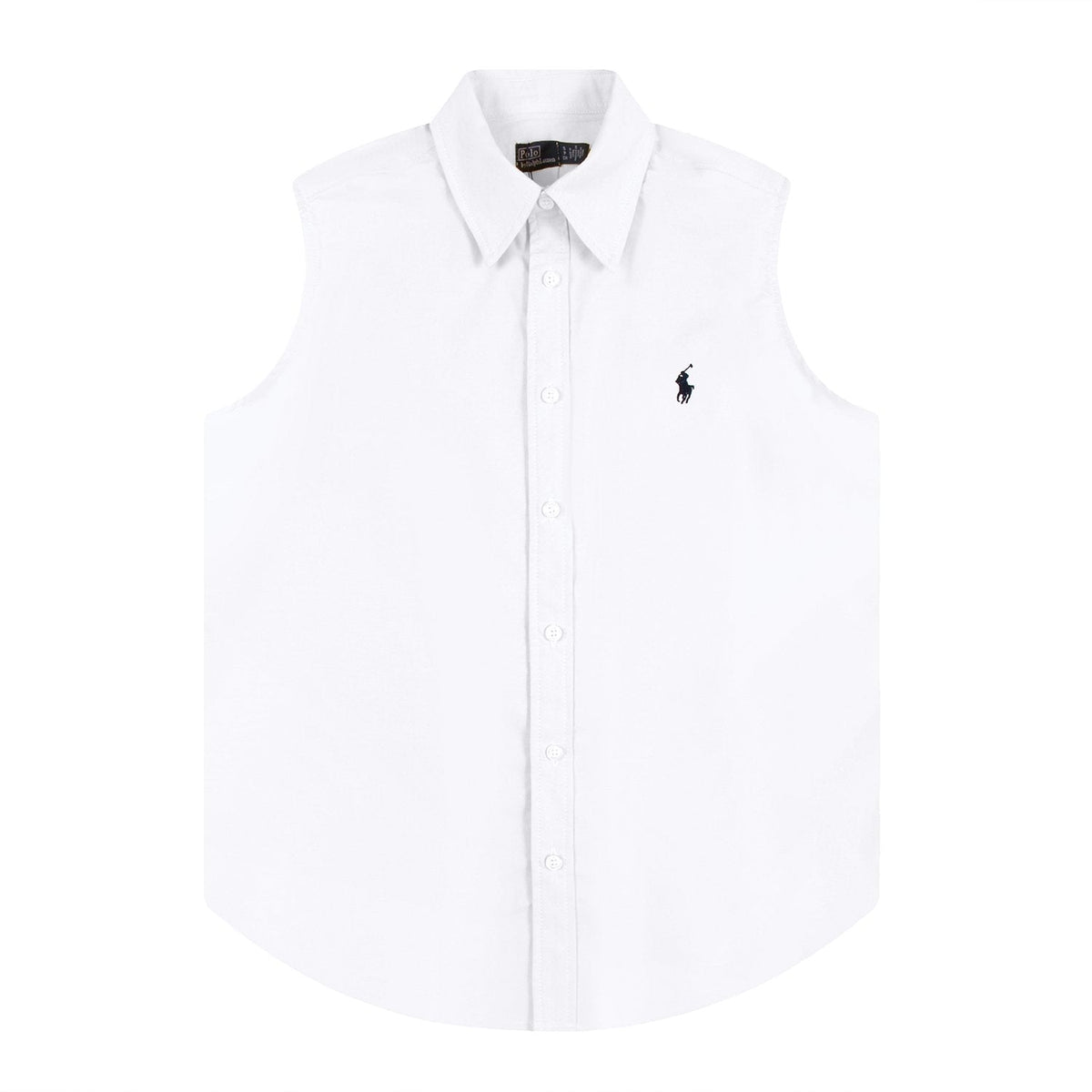 Test2-Ralph Lauren Sleeveless Oxford Button-Front Shirt ¡ª front