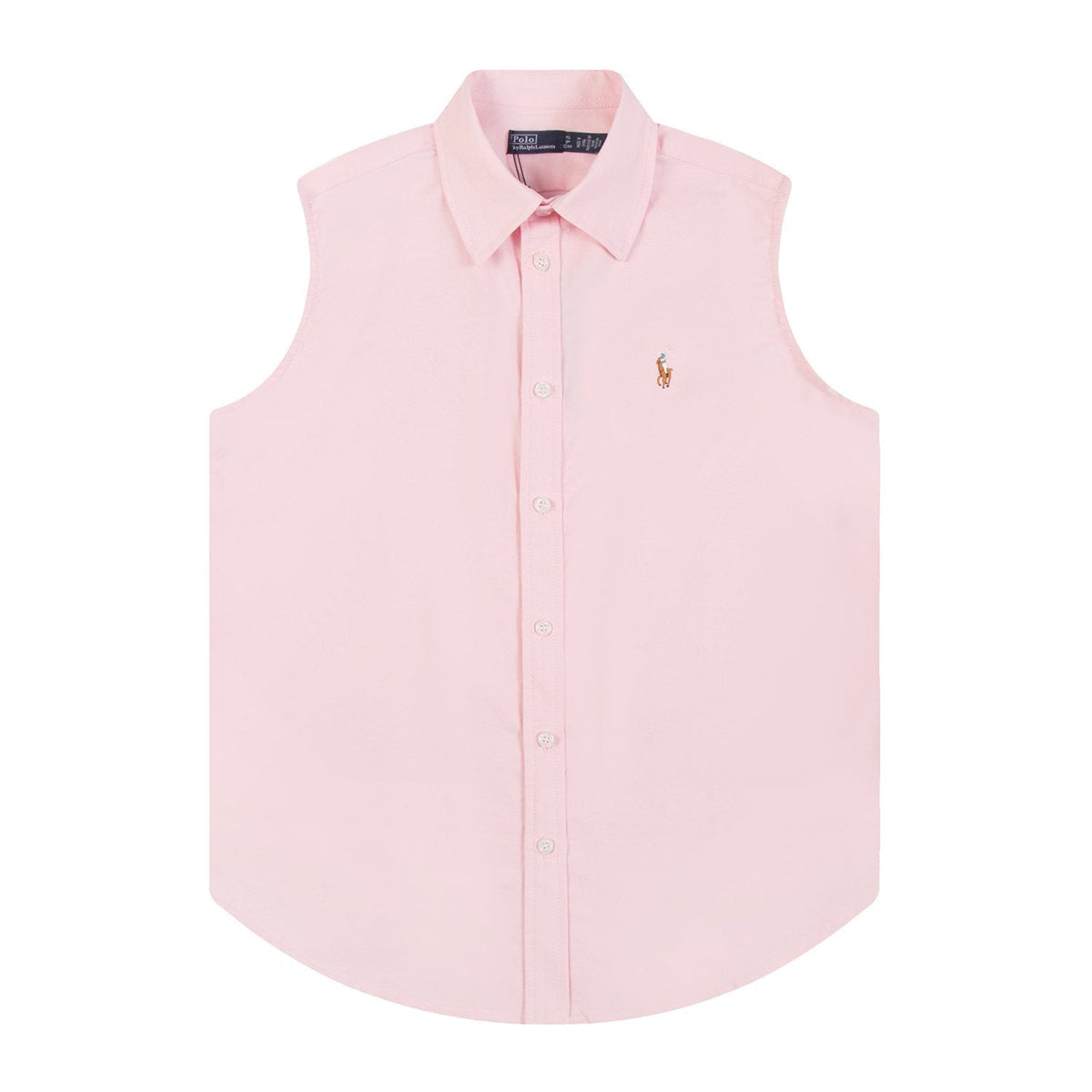 Test2-Ralph Lauren Sleeveless Oxford Button-Front Shirt ¡ª front