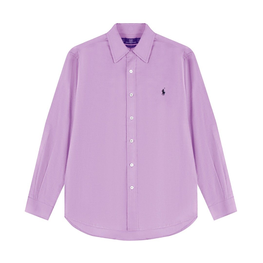 Test2-Ralph Lauren Embroidered Cotton-Blend Slub Linen Long-Sleeve Shirt ¡ª front