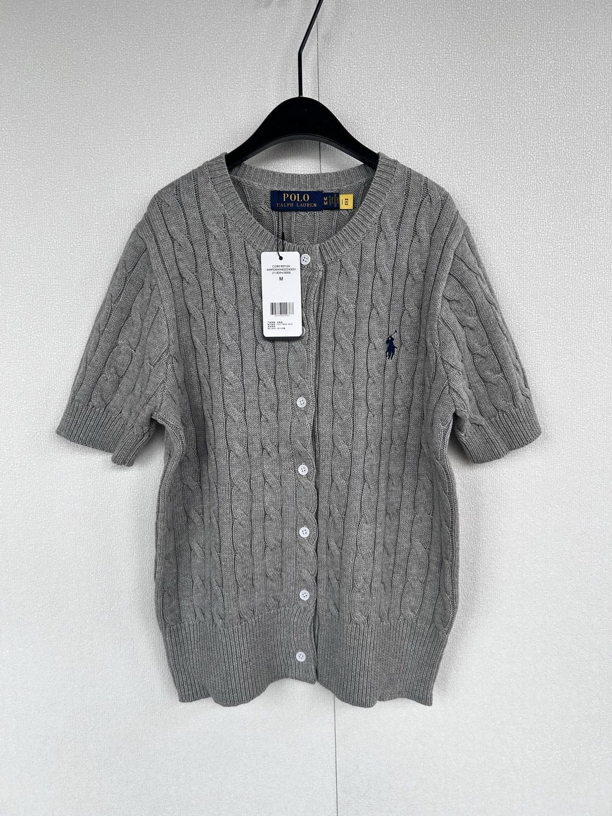 Test2-Ralph Lauren Women's Short-Sleeve Cable-Knit Cardigan ¡ª front