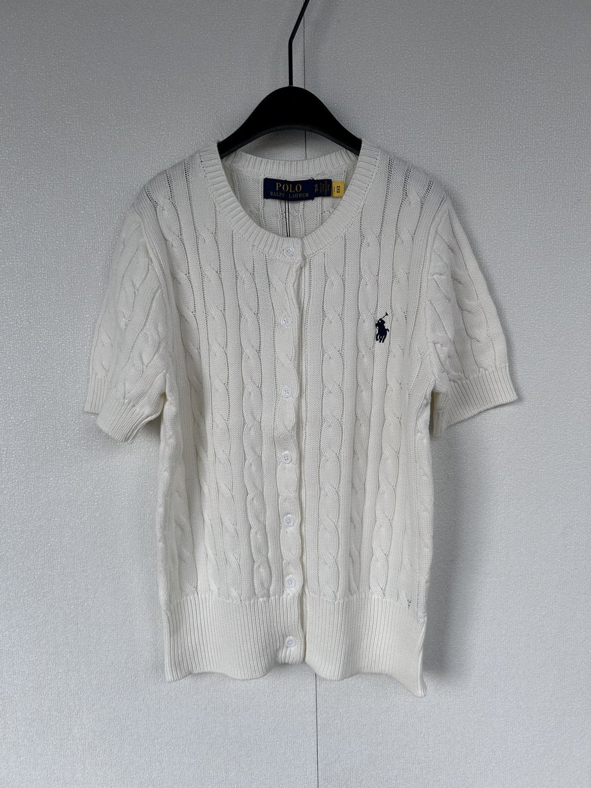 Test2-Ralph Lauren Women's Short-Sleeve Cable-Knit Cardigan ¡ª front
